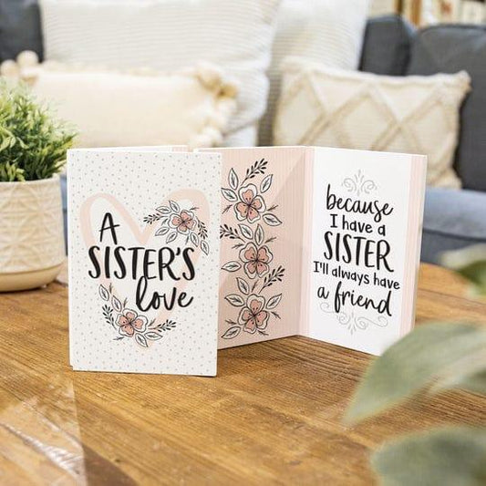 A Sister's Love Wooden Keepsake Card - Pura Vida Books