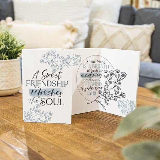 A Sweet Friendship Refreshes The Soul Wooden Keepsake Card - Pura Vida Books