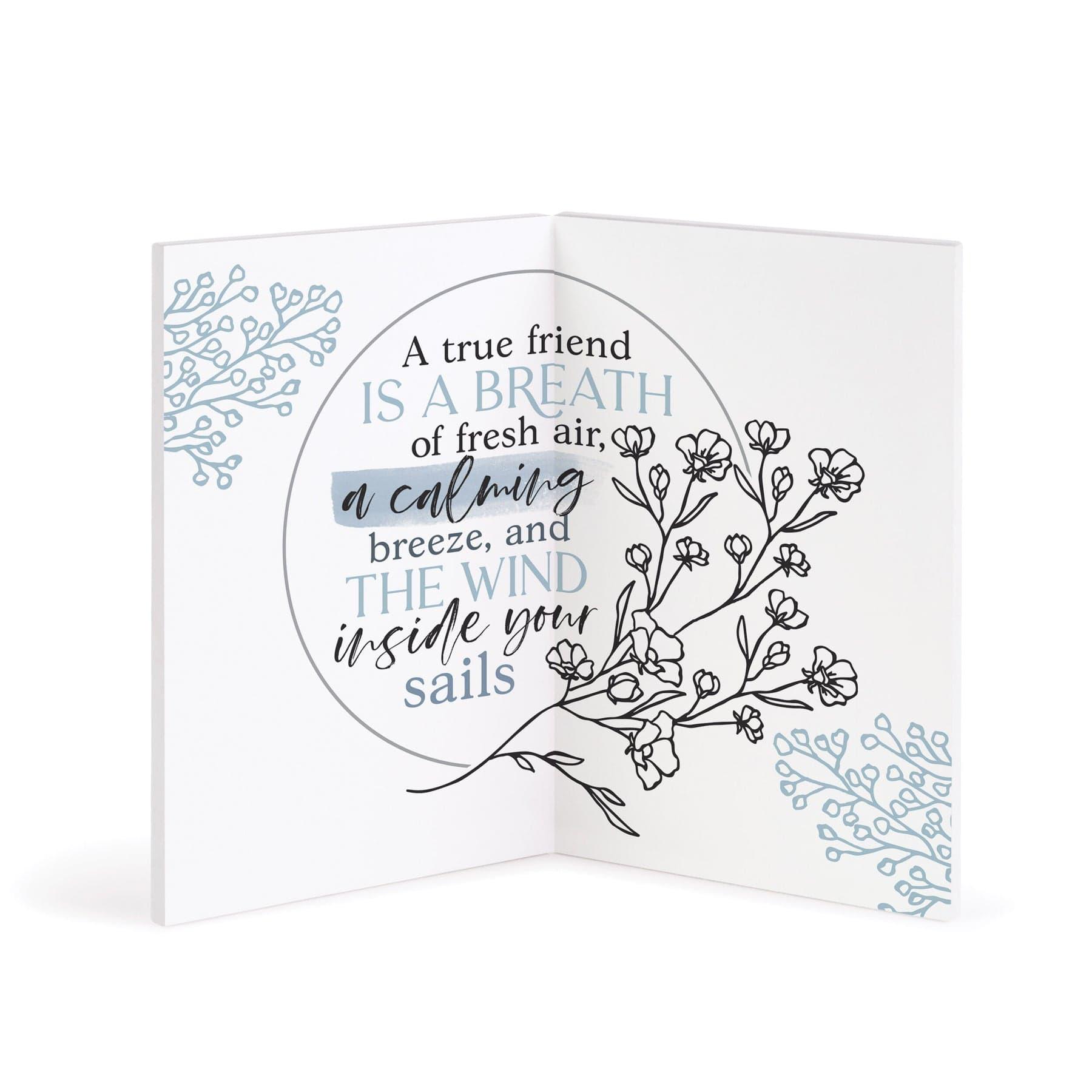 A Sweet Friendship Refreshes The Soul Wooden Keepsake Card - Pura Vida Books