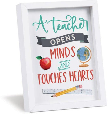 A Teacher Opens Minds & Touches Hearts Mini Magnetic Frame - Pura Vida Books