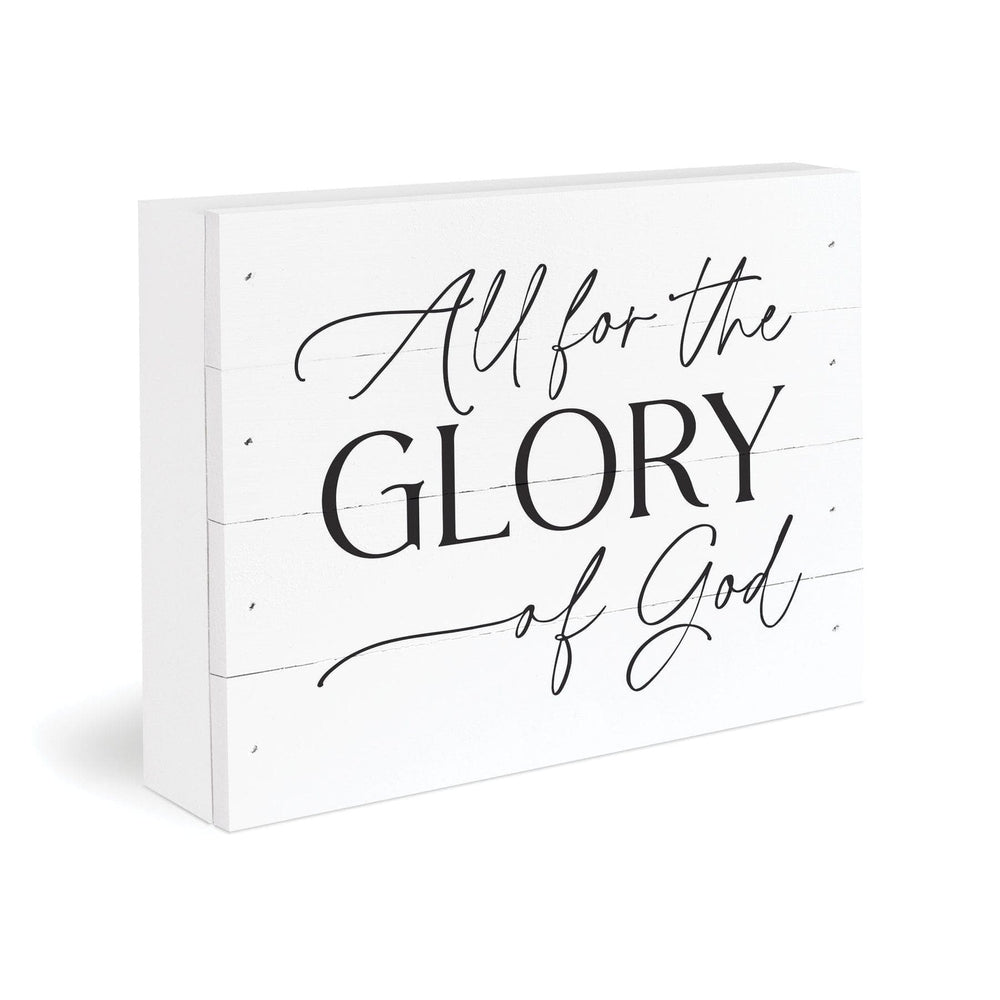 All For The Glory Of God Tabletop Pallet Décor - Pura Vida Books