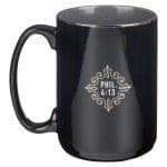 All Things Black and Silver Ceramic Coffee Mug - Pura Vida Books