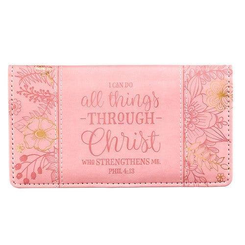 All Things Through Christ checkbook cover - Pura Vida Books