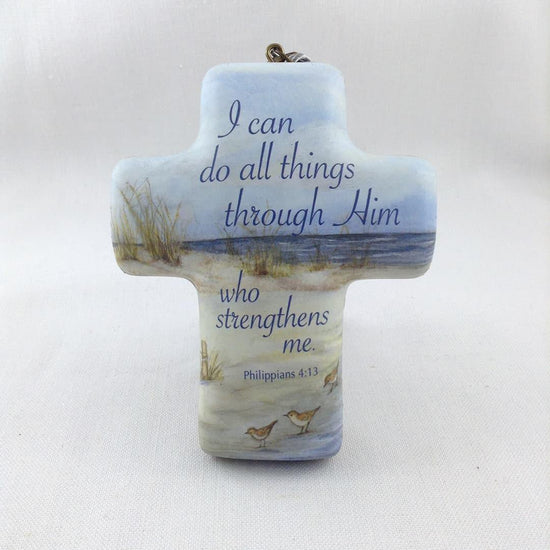 All Things Through Him Artful Cross - Pura Vida Books