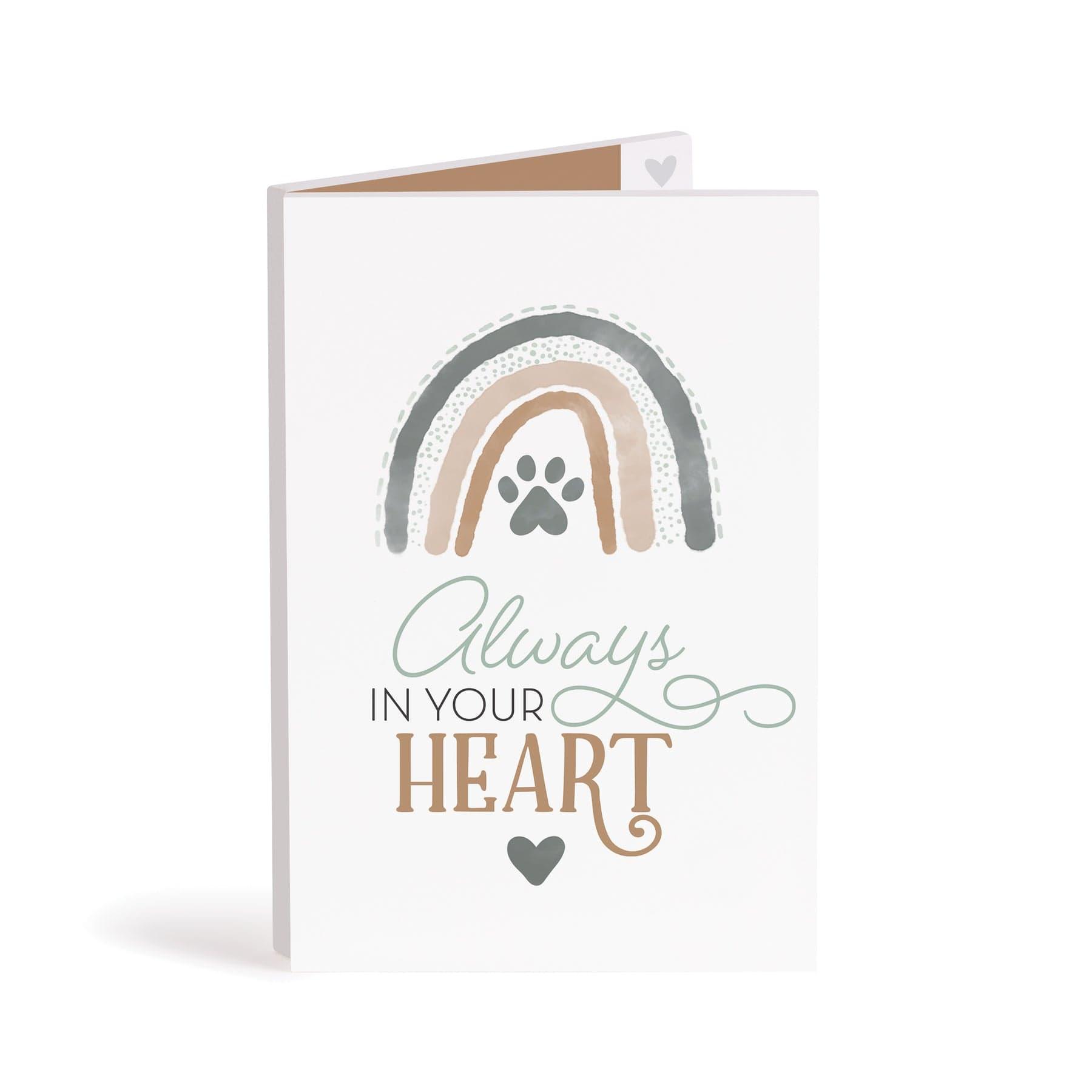 Always In Our Hearts Wooden Keepsake Card - Pura Vida Books