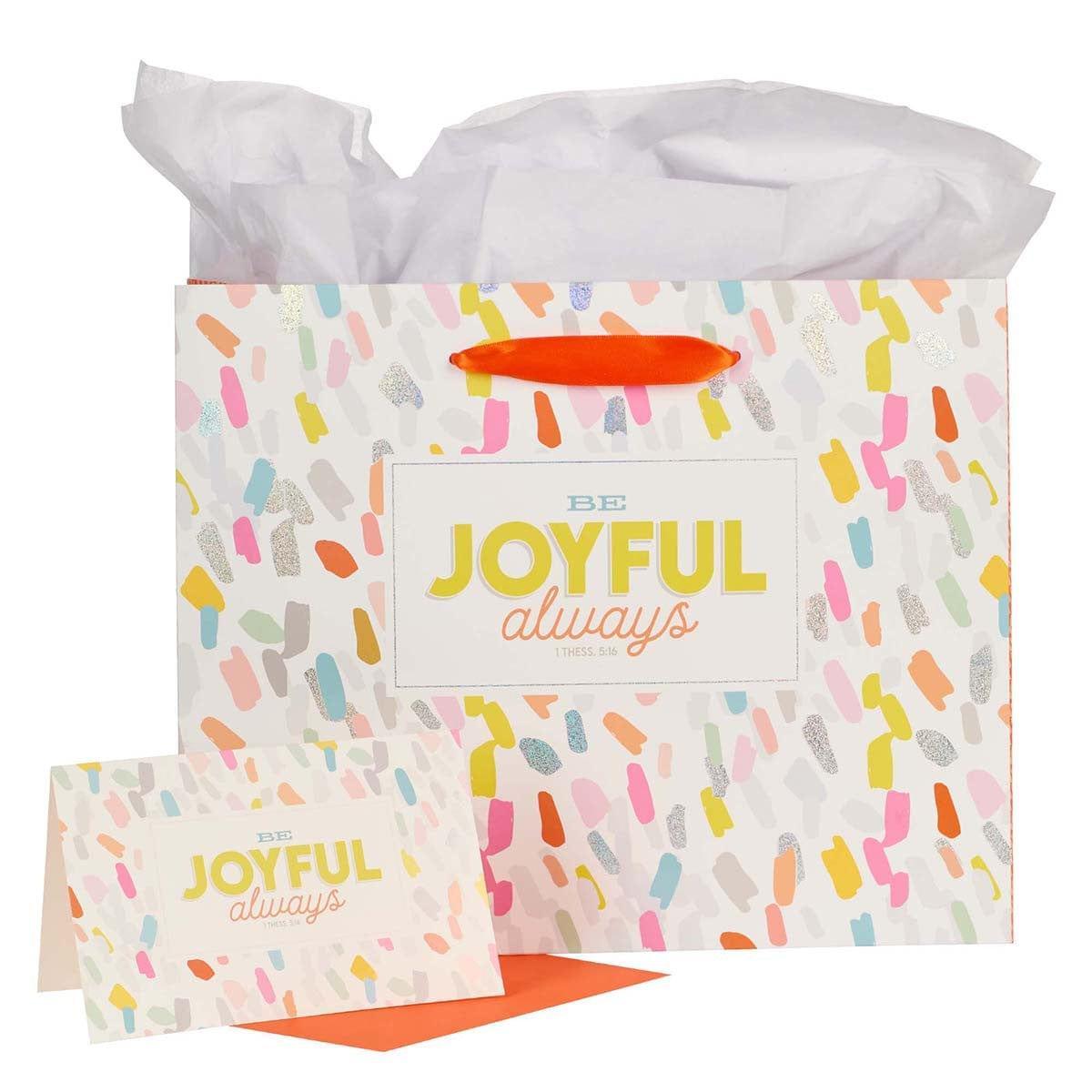 Always Joyful Large Gift Bag - 1 Thessalonians 5:16 - Pura Vida Books