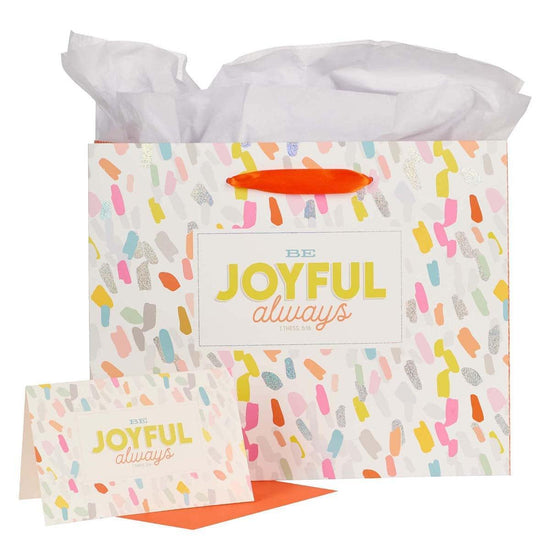 Always Joyful Large Gift Bag - 1 Thessalonians 5:16 - Pura Vida Books