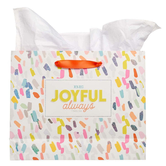 Always Joyful Large Gift Bag - 1 Thessalonians 5:16 - Pura Vida Books