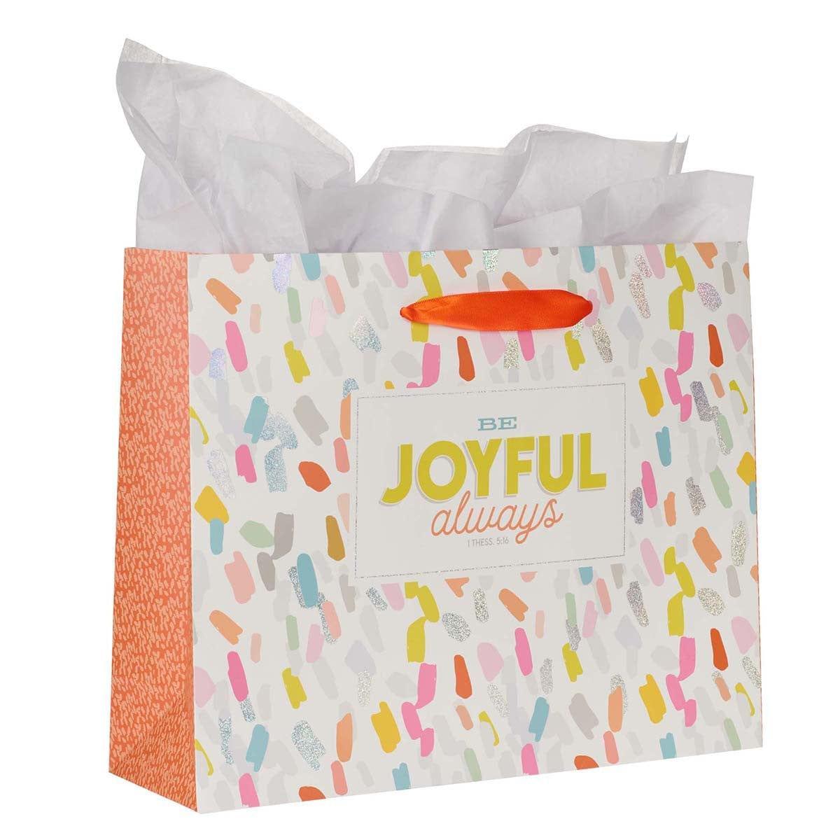 Always Joyful Large Gift Bag - 1 Thessalonians 5:16 - Pura Vida Books