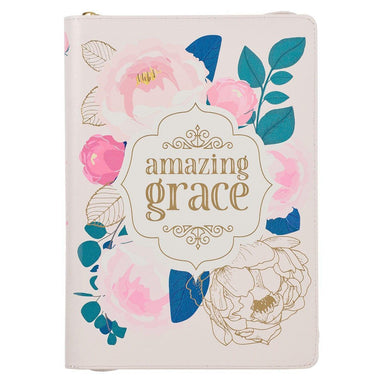 Amazing Grace Faux Leather Classic Journal with Zipped Closure - Pura Vida Books
