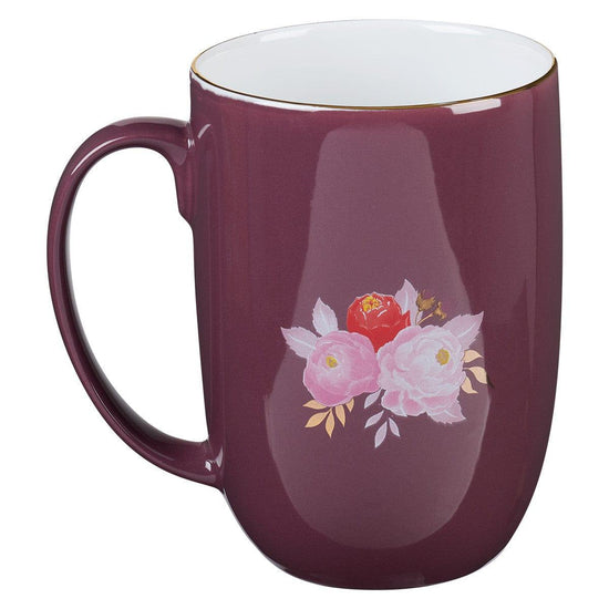 Amazing Grace Mulberry Pink Ceramic Coffee Mug - Pura Vida Books