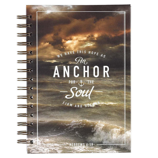 Anchor For The Soul Large Wirebound Journal - Hebrews 6:19 - Pura Vida Books