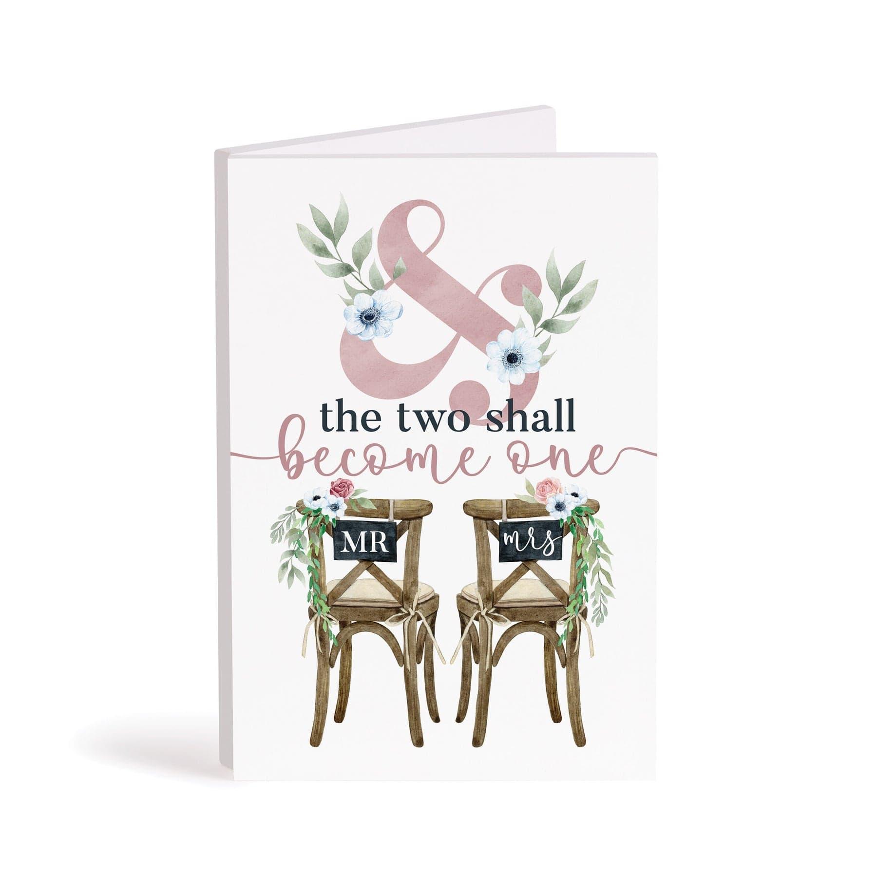 & The Two Shall Become One Wooden Keepsake Card - Pura Vida Books