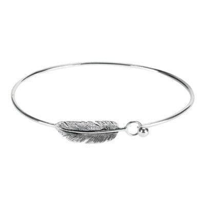 Angel Feather Bangle Bracelet with Card - Pura Vida Books