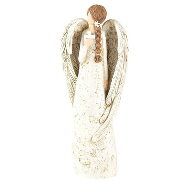 Angel Holding Cross Figurine - Pura Vida Books