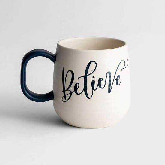 Artisan Ceramic Mug Believe - Pura Vida Books