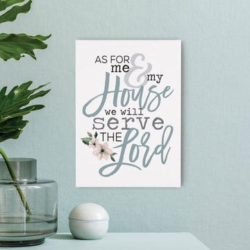 As For Me And My House We Will Serve The Lord Canvas Décor - Pura Vida Books