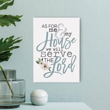 As For Me And My House We Will Serve The Lord Canvas Décor - Pura Vida Books