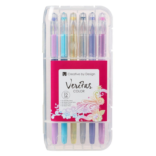 Assorted Gel Pen Set - 12 pc - Pura Vida Books