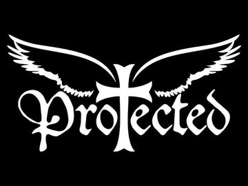 Auto Vinyl Decal Protected White 8x4in - Pura Vida Books