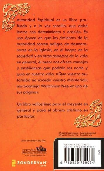 Autoridad Espiritual- Watchman Nee (Bolsillo) - Pura Vida Books