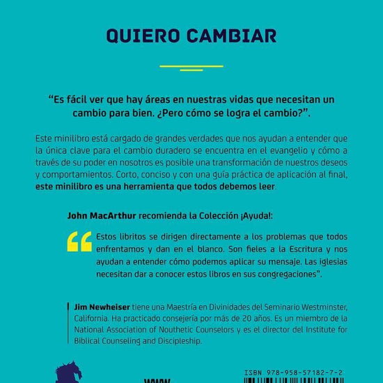 ¡Ayuda! Quiero cambiar- Jim Newheiser - Pura Vida Books