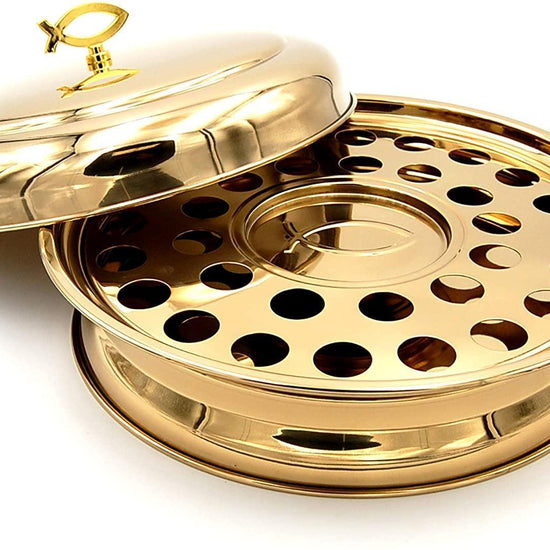 Bandeja para la Comunion individual - Color Dorado - Pura Vida Books
