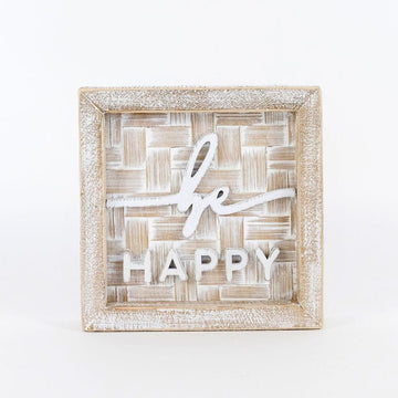 Be happy - Wood - Pura Vida Books