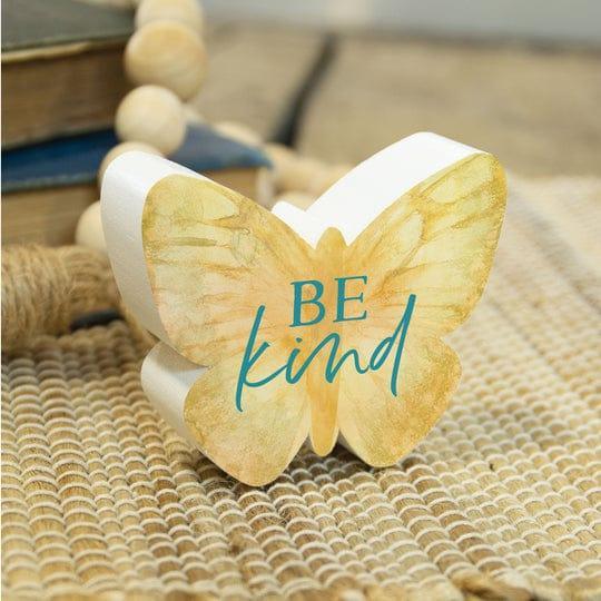 Be Kind Bloque de Madera Mariposa - Pura Vida Books