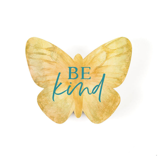 Be Kind Bloque de Madera Mariposa - Pura Vida Books