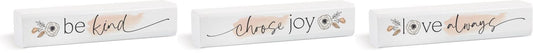 Be Kind Choose Joy Love Always, 3 Stick Set - Pura Vida Books