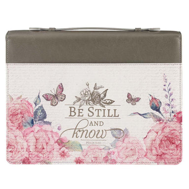 Be Still And Know Faux Leather Bible Cover - Pslam 46:10 - Pura Vida Books