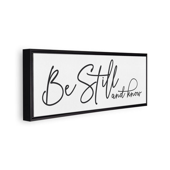 Be Still And Know Framed Canvas - Pura Vida Books