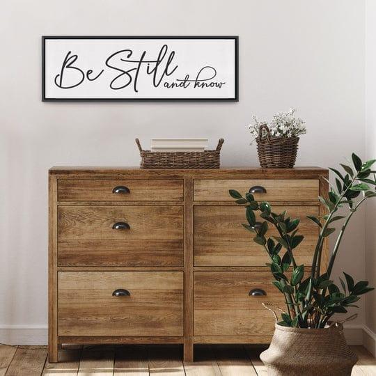 Be Still And Know Framed Canvas - Pura Vida Books