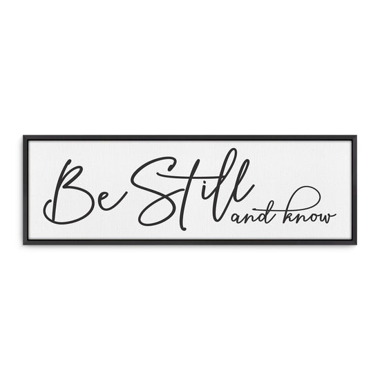 Be Still And Know Framed Canvas - Pura Vida Books