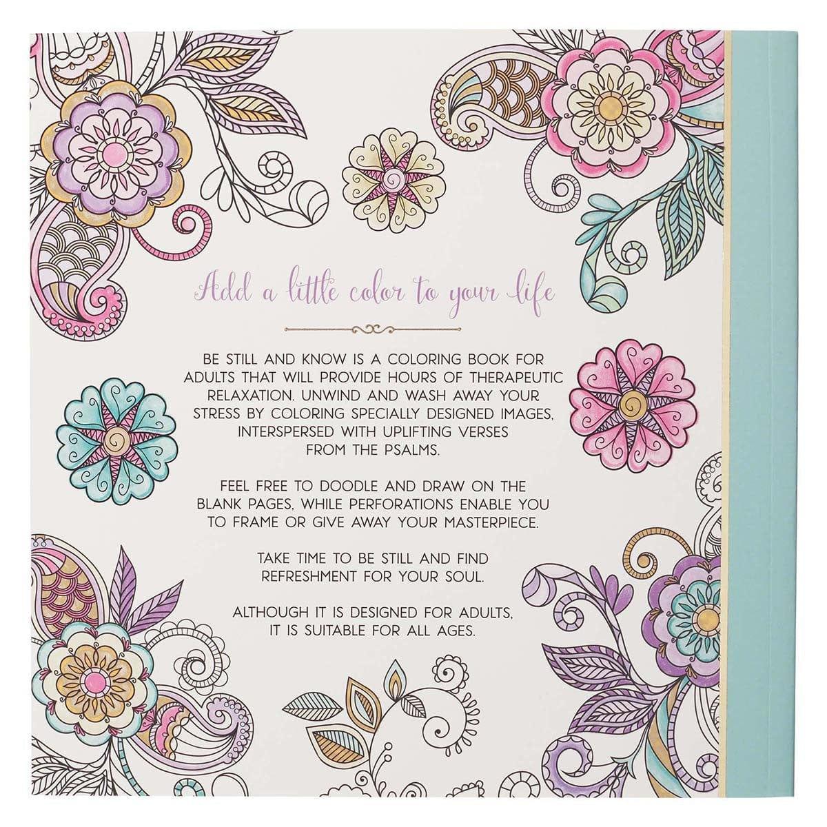 Be Still & Know Inspirational Adult Coloring Book - Pura Vida Books