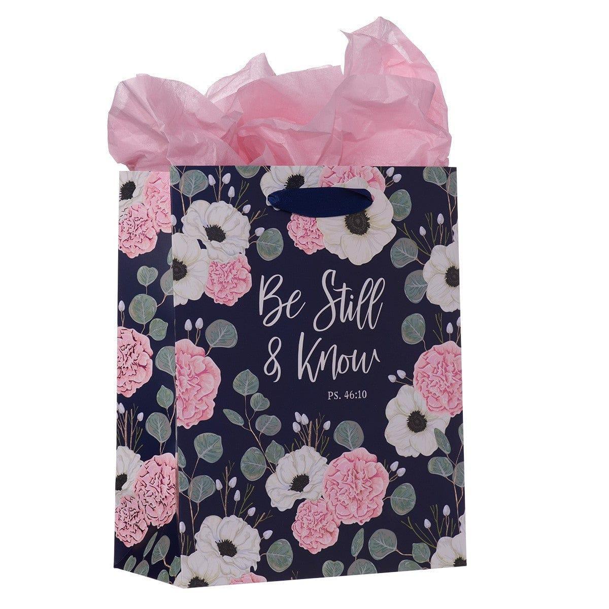 Be Still & Know Medium Gift Bag – Psalm 46:10 - Pura Vida Books