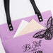 Be Still and Know Purple Butterfly Fashion Felt Bible Tote Bag - Psalm 46:10 - Pura Vida Books