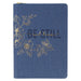 Be Still Blue Denim Faux Leather Classic Journal with Zippered Closure - Psalm 46:10 - Pura Vida Books