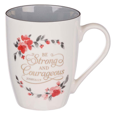 Be Strong & Courageous Ceramic Coffee Mug – Joshua 1:9 - Pura Vida Books