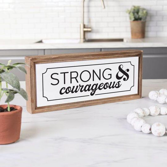 Be Strong & Courageous Framed Art - Pura Vida Books