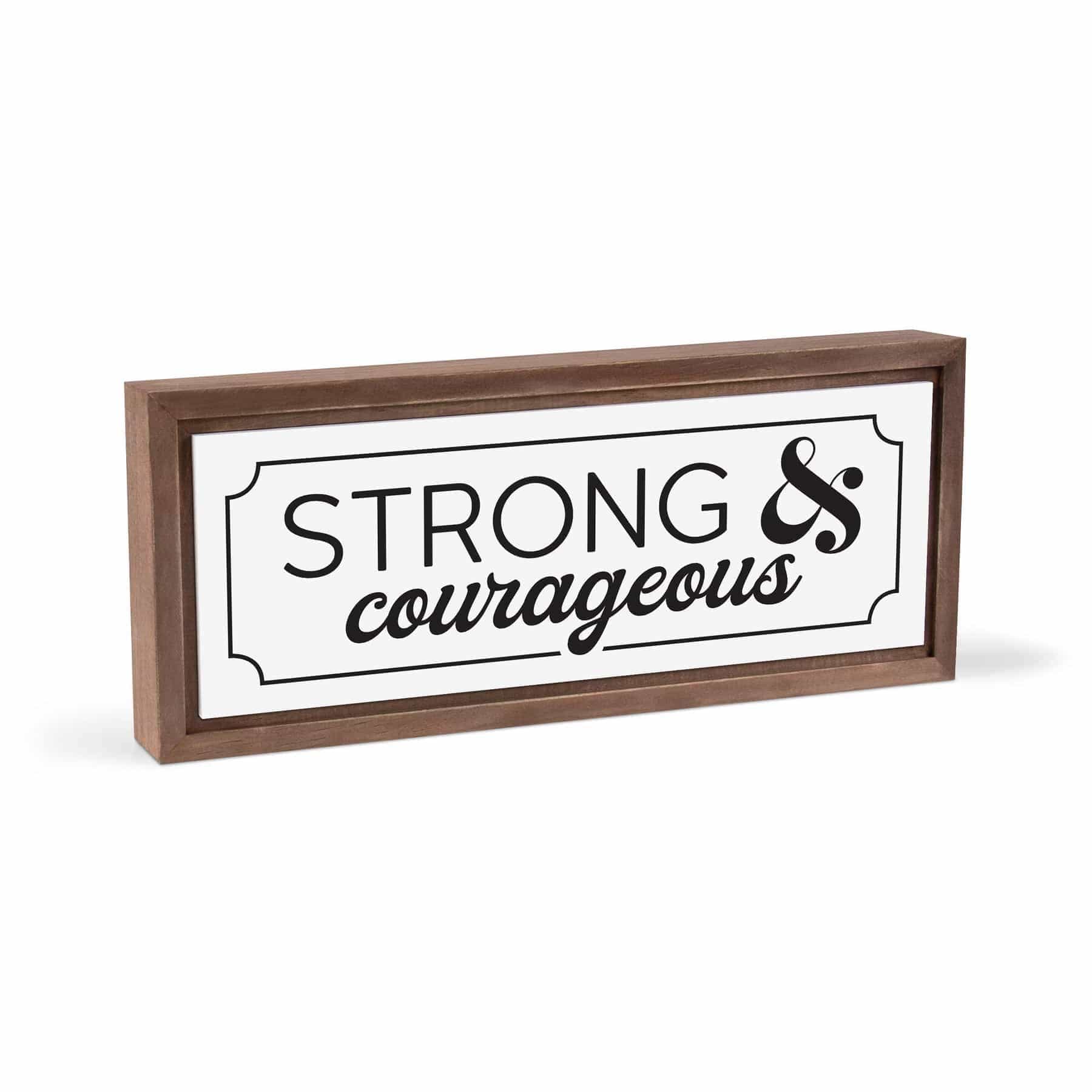 Be Strong & Courageous Framed Art - Pura Vida Books