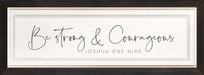 Be Strong And Courageous Framed Art - Pura Vida Books