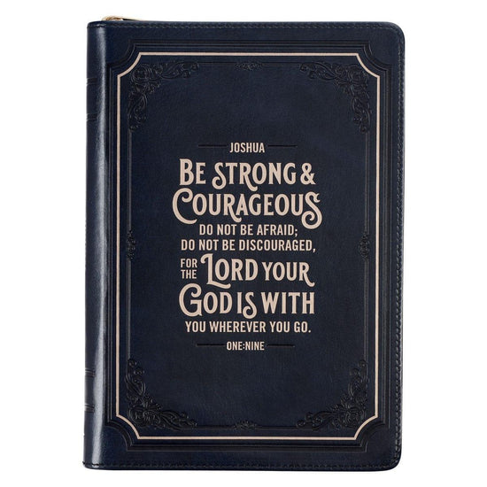 Be Strong and Courageous Midnight Blue Classic Journal - Pura Vida Books