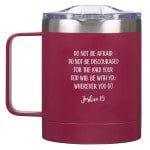 Be Strong & Courageous Very Berry Camp Style Stainless Steel Mug - Joshua 1:9 - Pura Vida Books