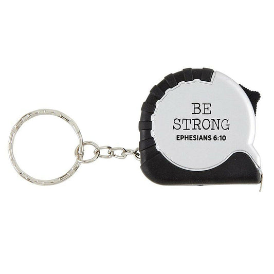 Be Strong Tape Measure Keychain - Pura Vida Books