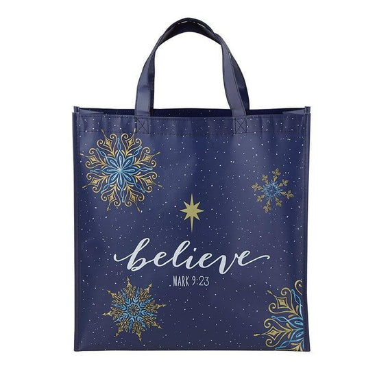 Believe Laminated Tote Bag - Pura Vida Books