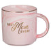 Best Mom Ever Pink Marbled Ceramic Coffee Mug - Pura Vida Books