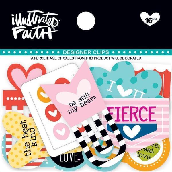 Bible Journaling-Designer Clips-Hearts (16 Pieces) - Pura Vida Books