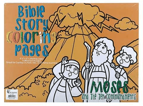 Bible Story Coloring Pages 8" X 11" - 6 Pages - Pura Vida Books